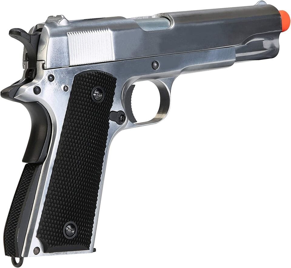 Airsportinggoods SRC SR1911 GAS BLOWBACK FULL METAL SILVER AIRSOFT PISTOL