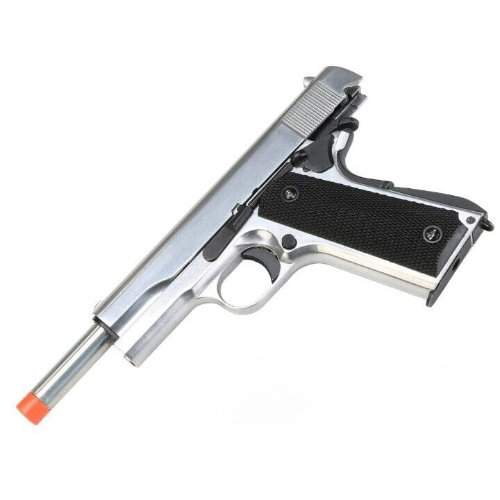 Airsportinggoods SRC SR1911 GAS BLOWBACK FULL METAL SILVER AIRSOFT PISTOL