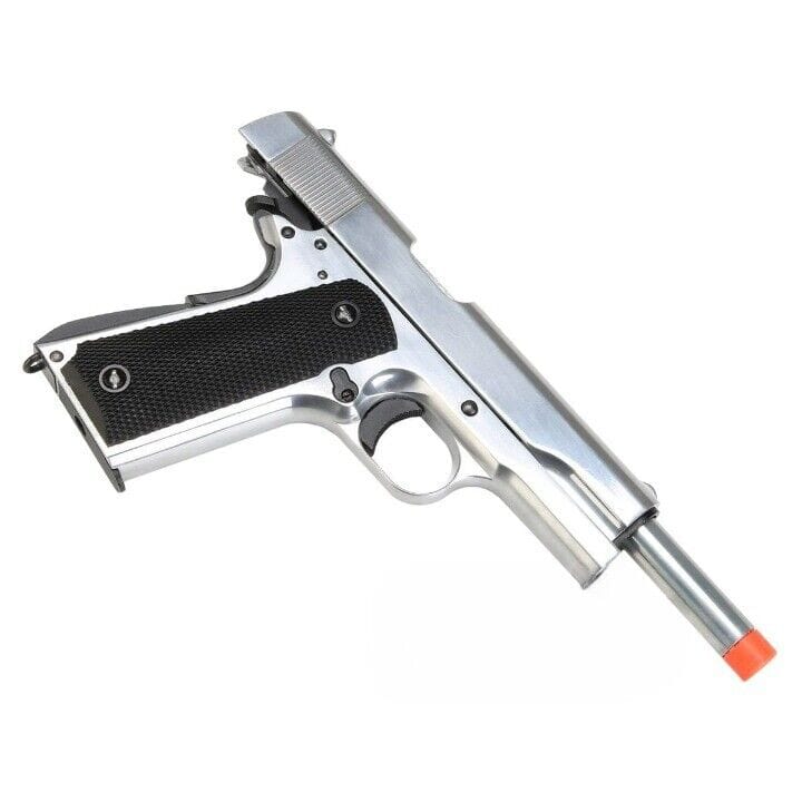 Airsportinggoods SRC SR1911 GAS BLOWBACK FULL METAL SILVER AIRSOFT PISTOL