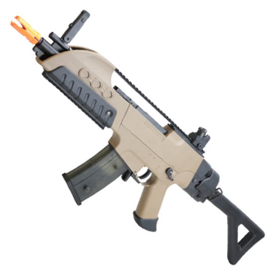 Airsoft AEG Rifle SR8-CF Desert Ver AEG Gen3 Airsoft Rifle - 330 FPS, Folding Stock, 470 RD Mag