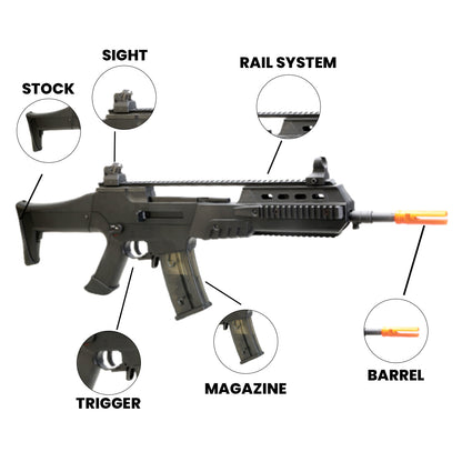 Airsoft AEG Rifle SR8-R AEG Gen3 Airsoft Rifle - 330 FPS, Adjustable Stock, 400 RD Mag