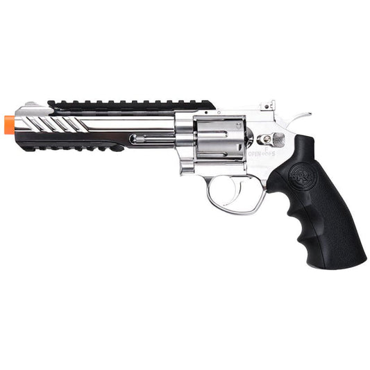 Airsportinggoods SRC SRC 6 INCH TITAN FULL METAL CO2 AIRSOFT REVOLVER SILVER