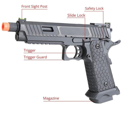 Airsportinggoods SRC SRC BABA YAGA COMBAT MASTER HI-CAPA GAS BLOWBACK PISTOL