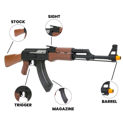 Airsoft AEG Rifle SRC SR-47 Gen3 AK47 AEG Airsoft Gun - Full Metal, Real Wood, 600 Round Magazine