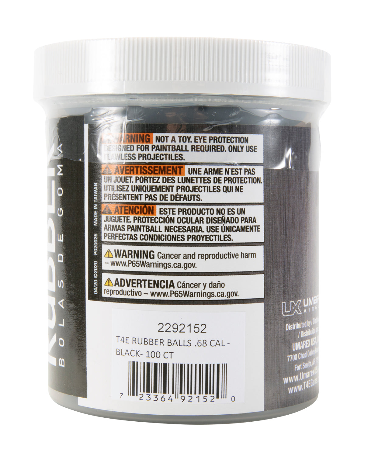 T4E T4E .68 Caliber Rubber Balls – 100 Count