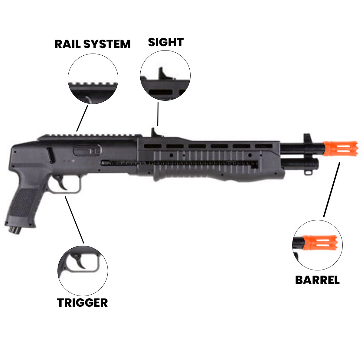 Paintball Gun T4E CO2 .68 Cal Shotgun Paintball Marker