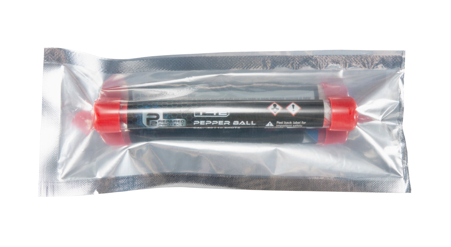 T4E T4E P2P .50 Cal Pepper Rounds 10 Count- Red/White