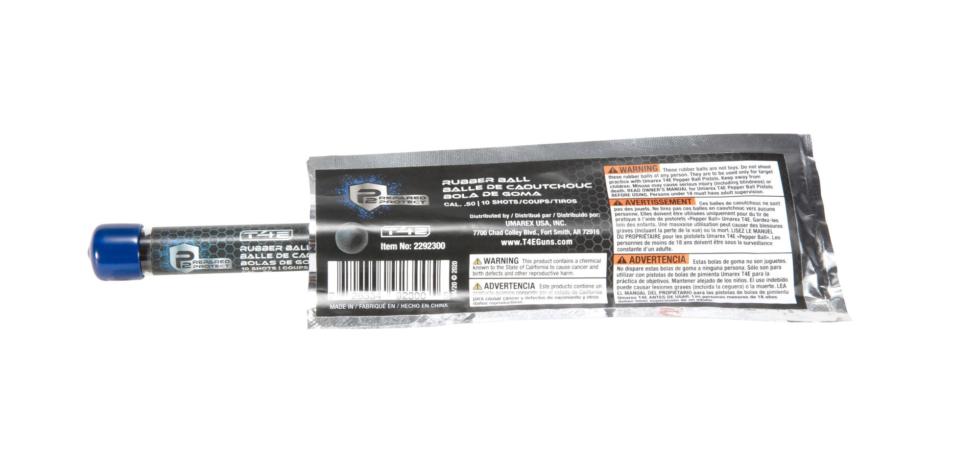 T4E, UMAREX USA T4E P2P .50 Cal Rubber Ball Rounds- 10 CT