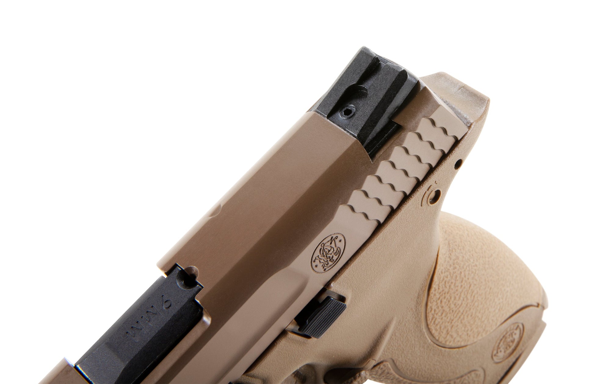 Umarex Smith & Wesson Umarex Smith & Wesson M&P 9 GBB 6mm BB Pistol Airsoft Gun, Tan, 23 Rounds