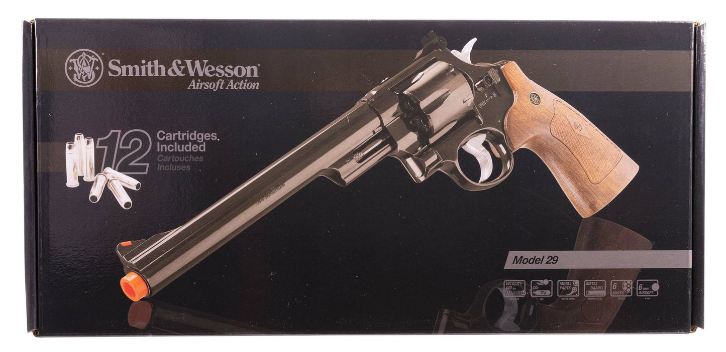 Umarex Smith & Wesson Umarex Smith & Wesson M29 6mm BB Revolver Airsoft Gun, CO2 Powered, 8 3/8 Inch