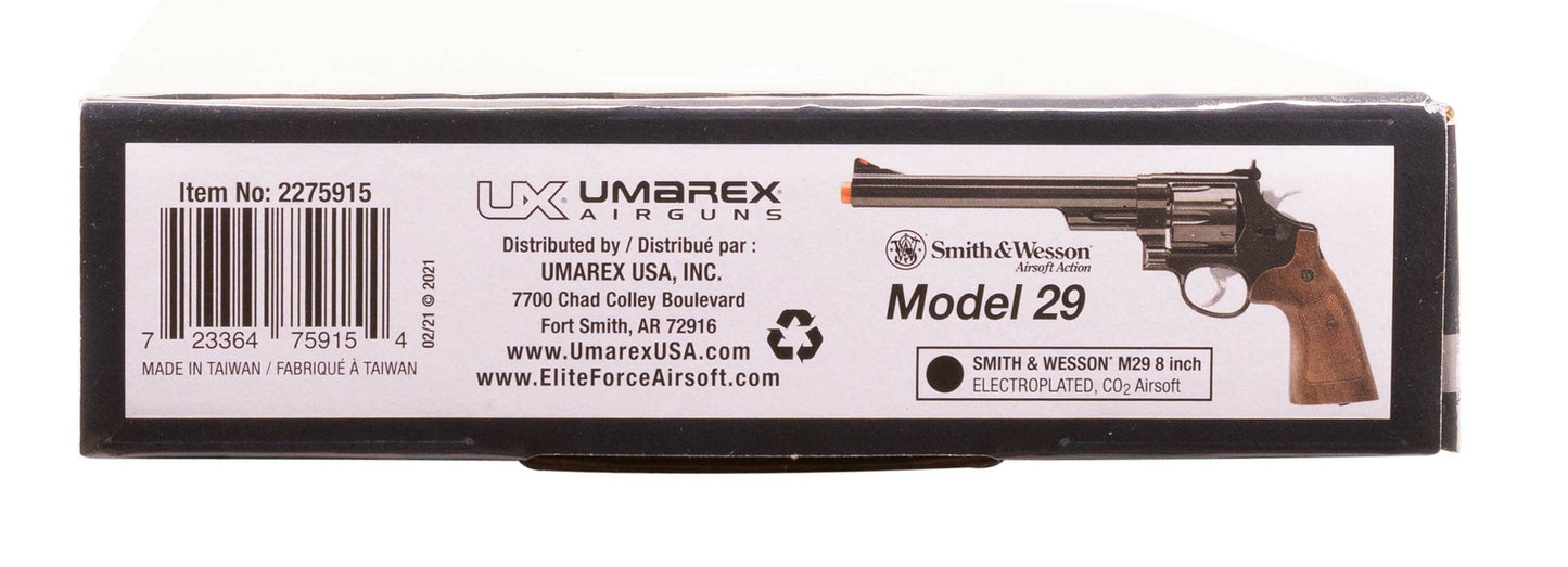 Umarex Smith & Wesson Umarex Smith & Wesson M29 6mm BB Revolver Airsoft Gun, CO2 Powered, 8 3/8 Inch