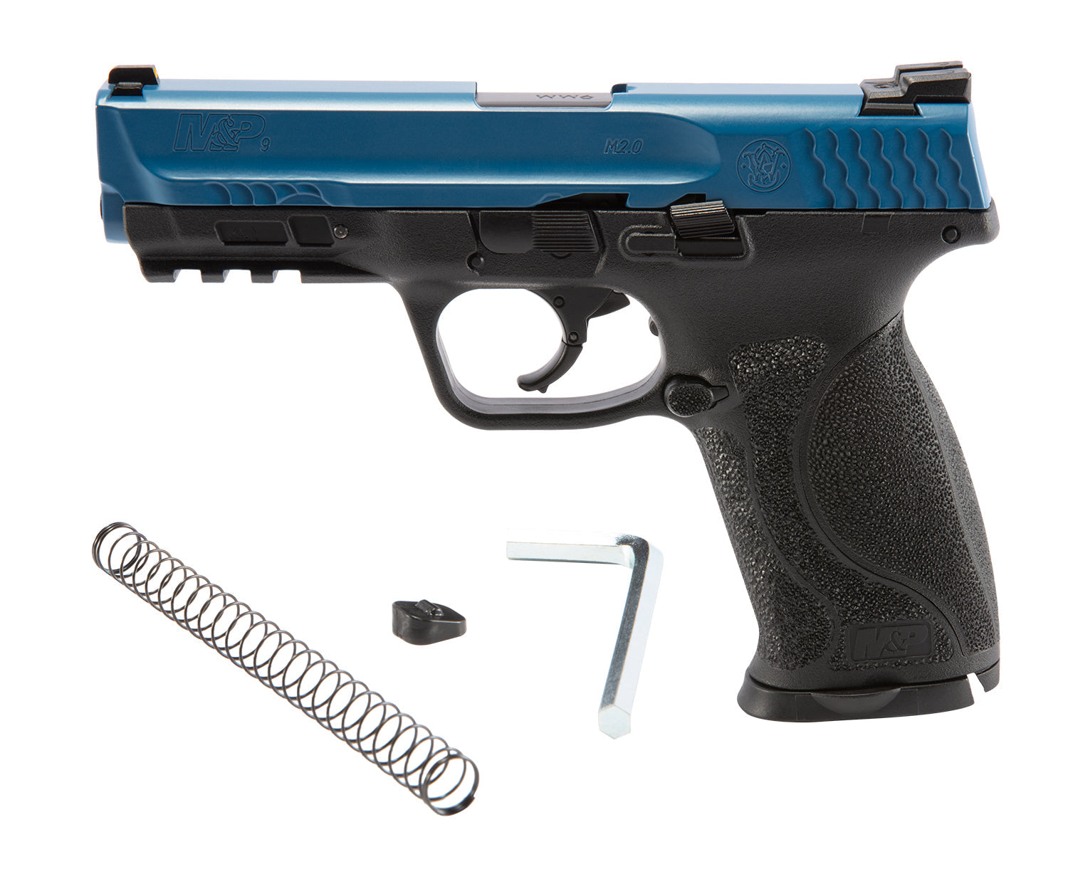 T4E, UMAREX USA Umarex T4E Smith & Wesson M&P M2.0 .43 Caliber CO2-Powered Training Pistol - 8 Rounds, Paintball Gun Marker, LE Blue