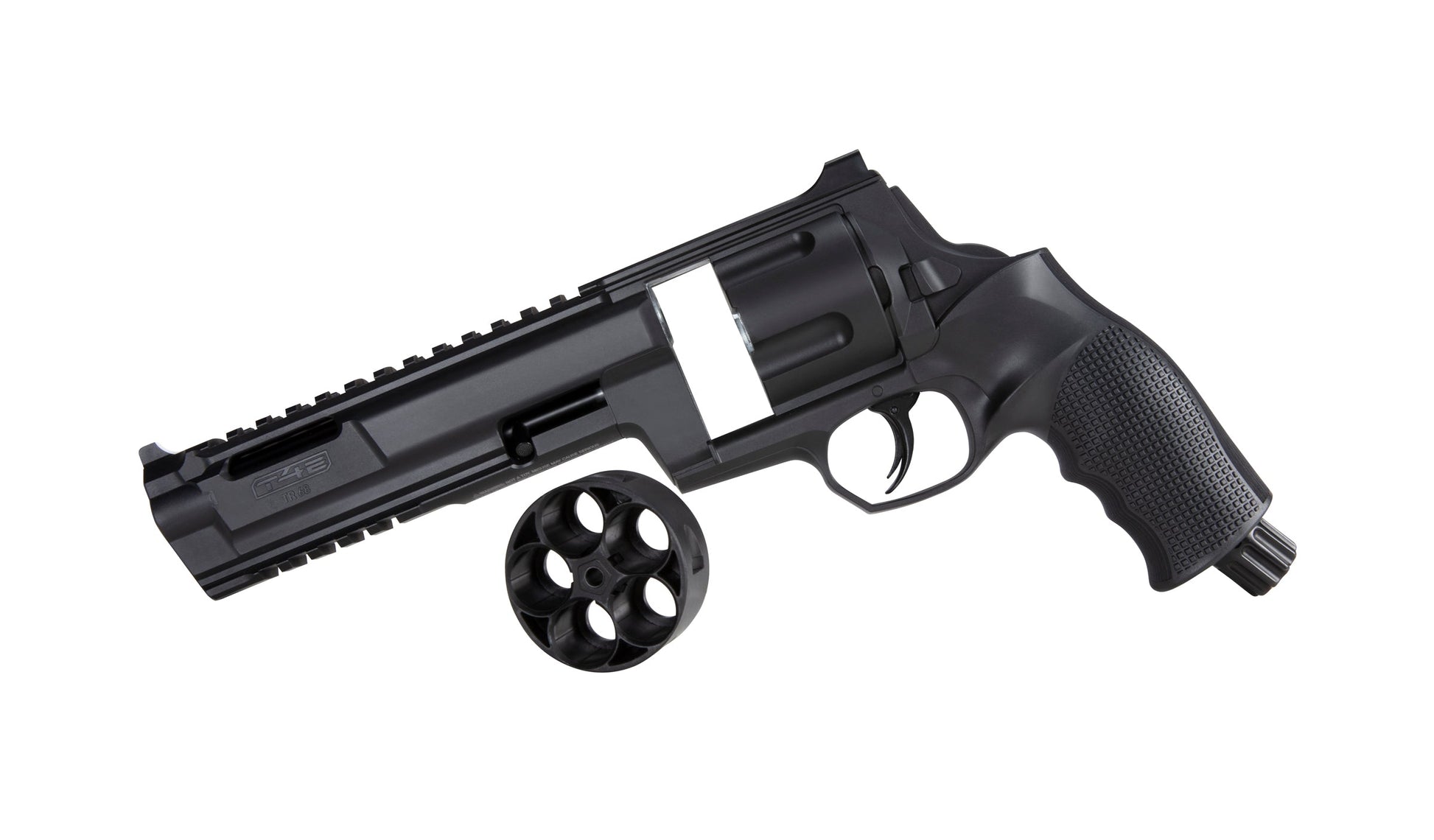 T4E, UMAREX USA Umarex T4E TR 68 Revolver .68 Caliber CO2-Powered Paintball Gun Marker - 5 Rounds, Tactical Training Pistol, Black