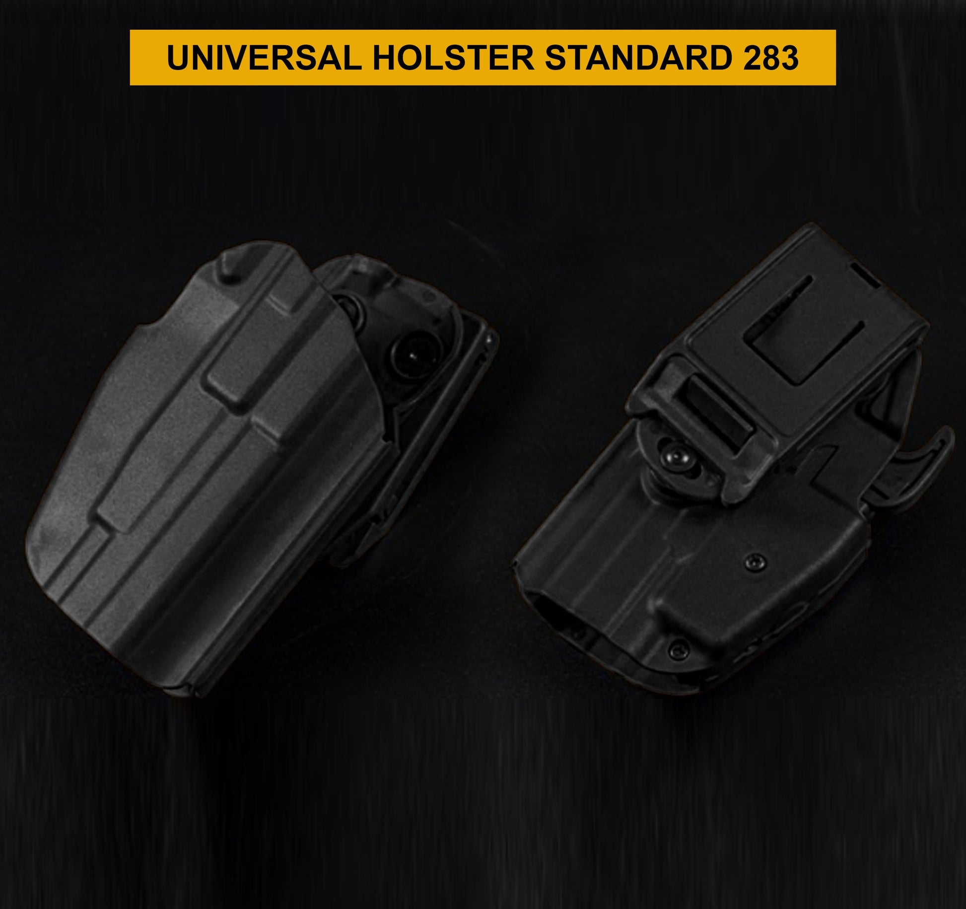 WOSPORT UNIVERSAL HOLSTER 34 STANDARD 283 RIGHT HAND BLACK