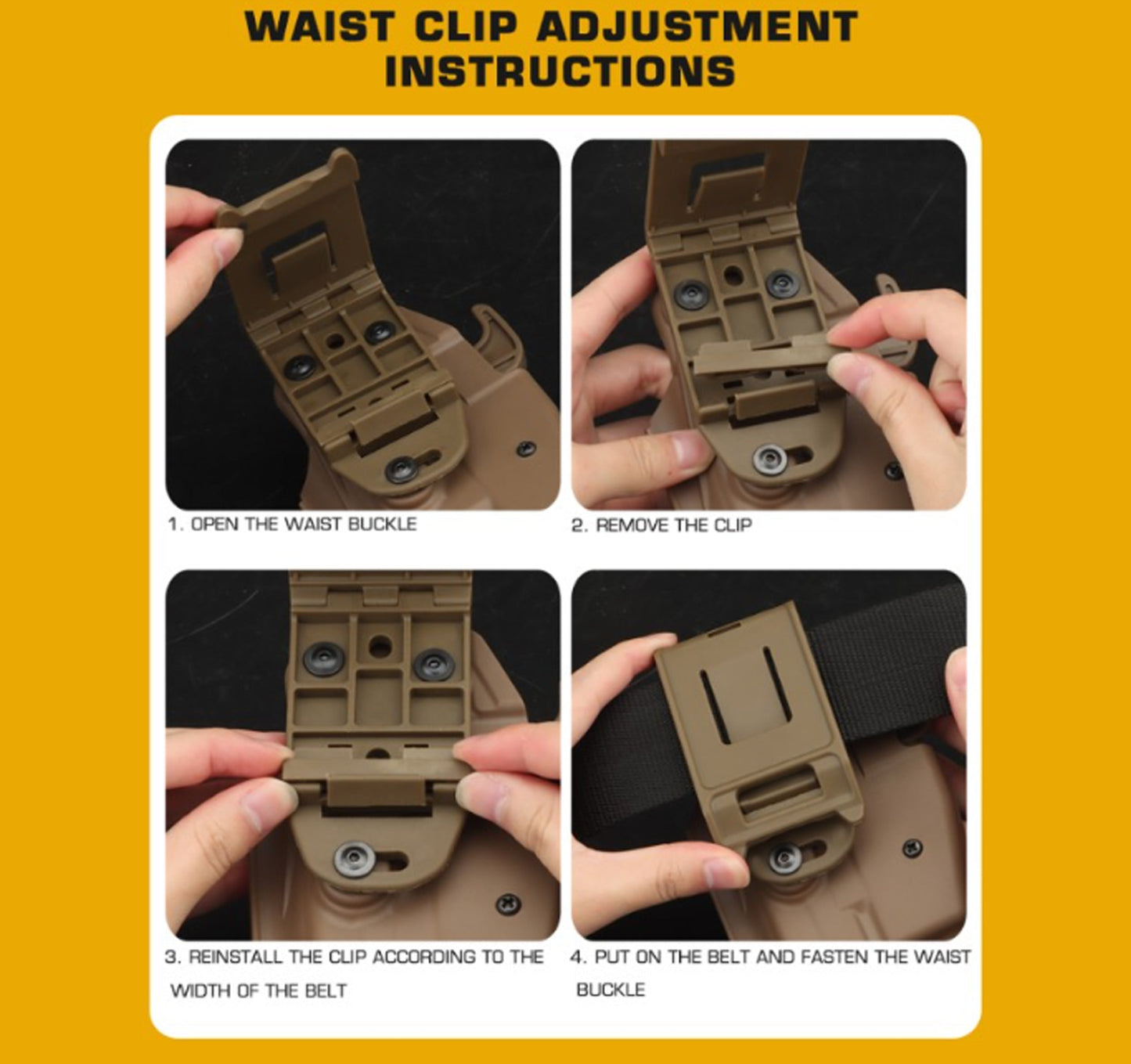 WOSPORT UNIVERSAL HOLSTER 35 STANDARD 83 RIGHT HAND TAN