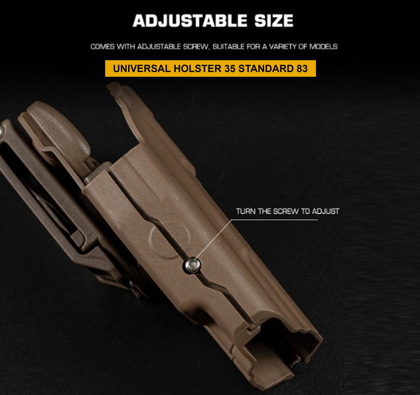 WOSPORT UNIVERSAL HOLSTER 35 STANDARD 83 RIGHT HAND TAN