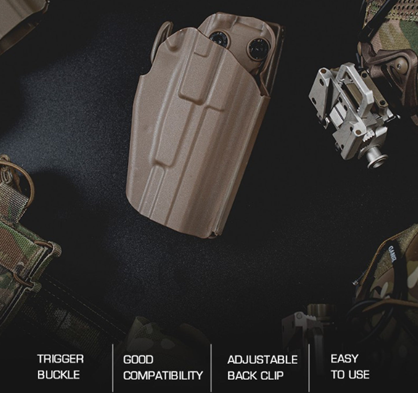 WOSPORT UNIVERSAL HOLSTER 35 STANDARD 83 RIGHT HAND TAN