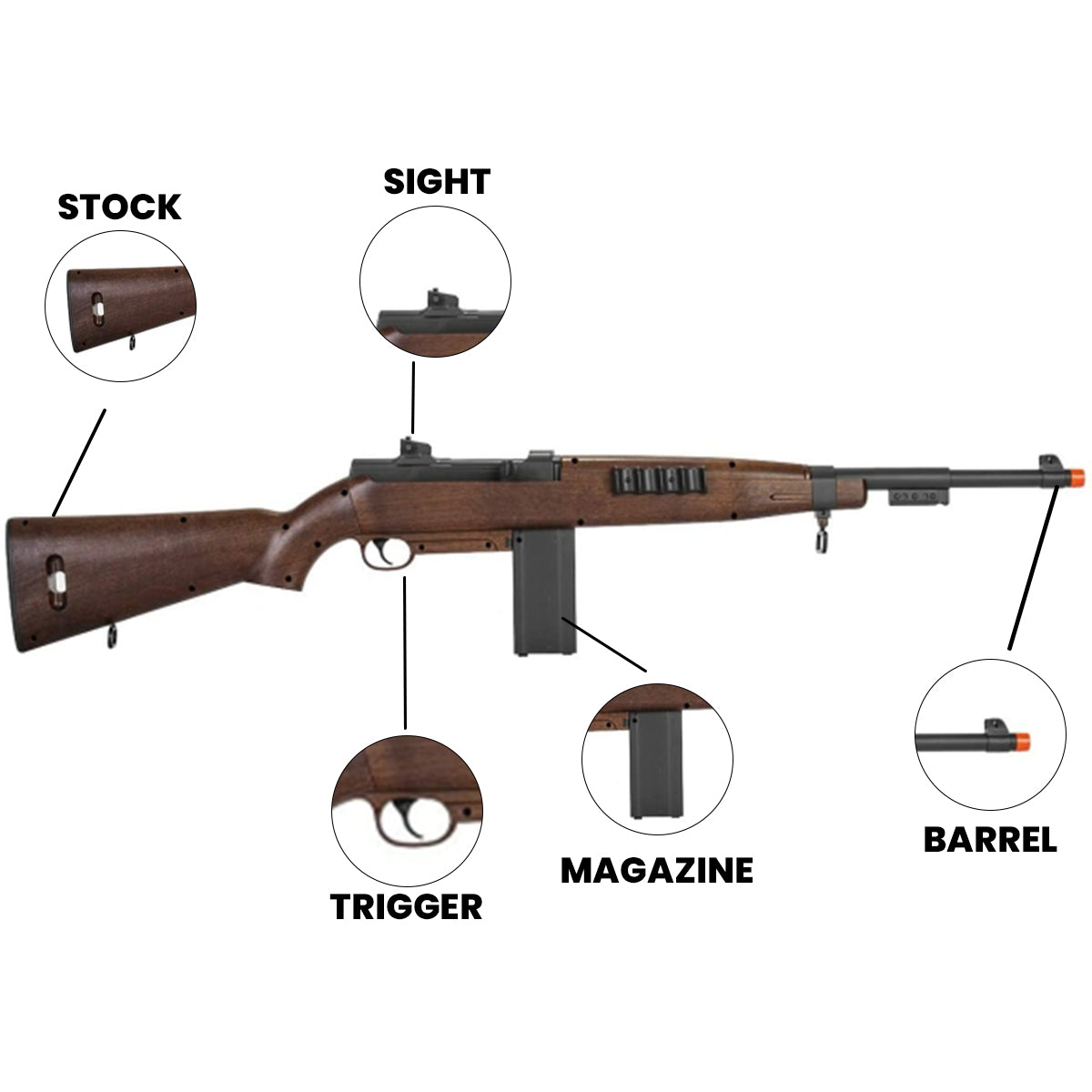 Airsoft AEG Rifle Well M1 D69 Electric Airsoft Gun