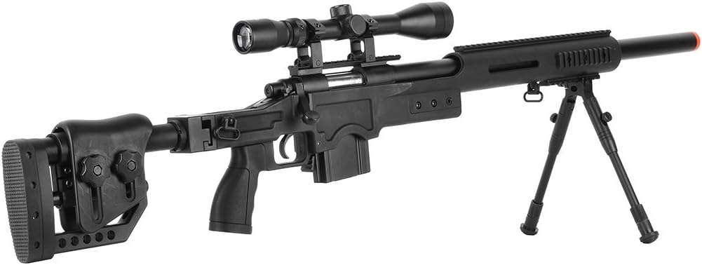 WELL WELL MB4410D AIRSOFT SNIPER RIFLE GUN SET 450 FPS