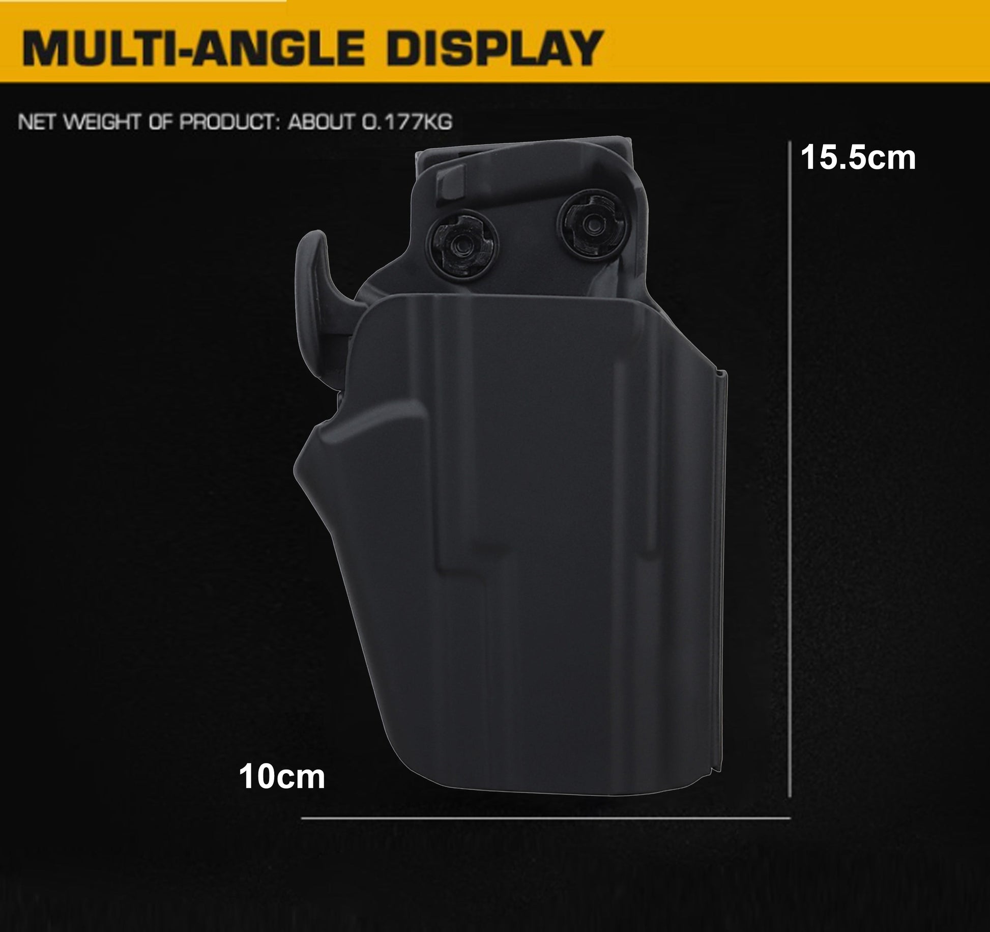 WOSPORT Wosport Universal Holster 71 SUB-COMPACT 450 - Right Hand, Black, Nylon