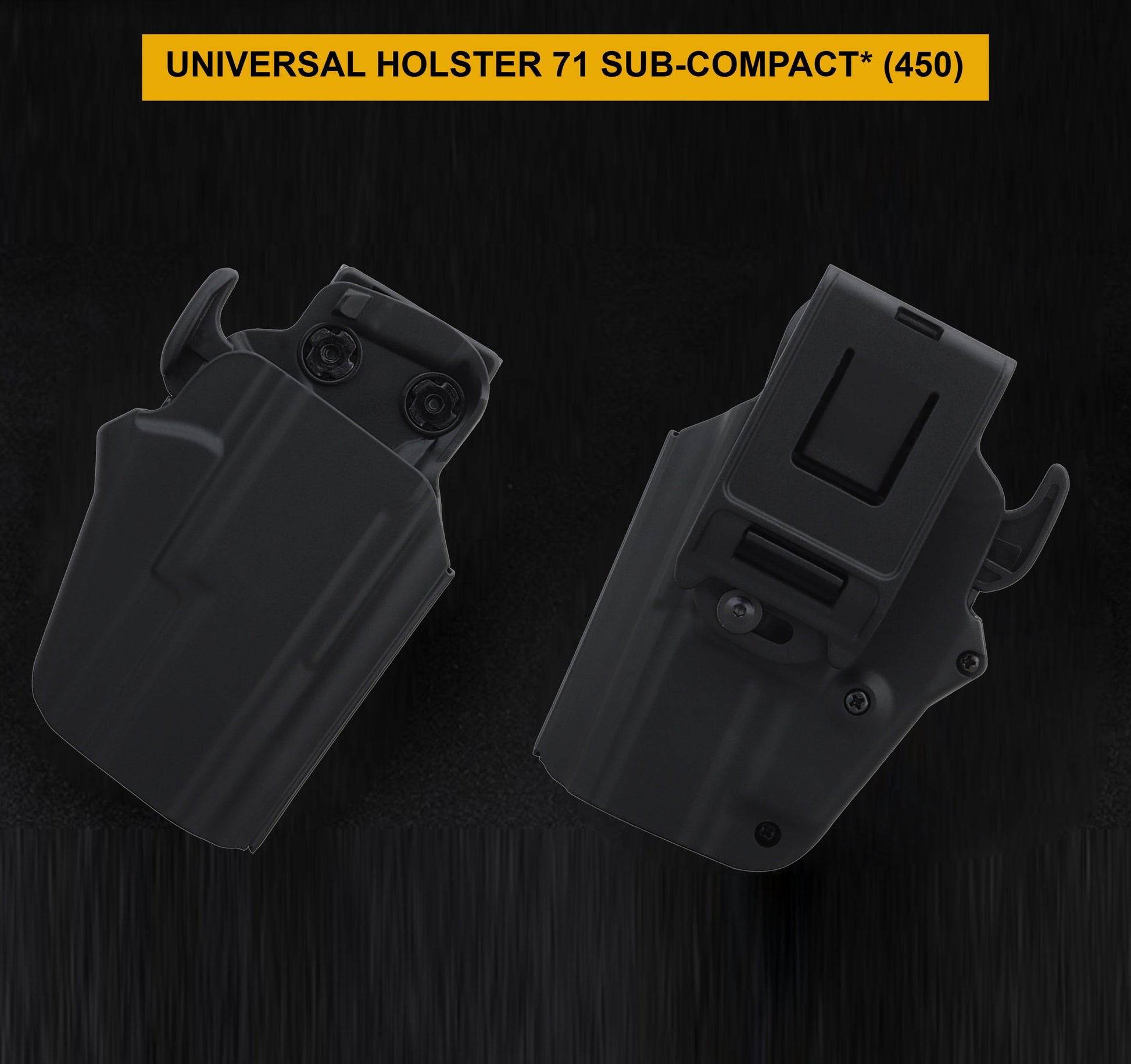 WOSPORT Wosport Universal Holster 71 SUB-COMPACT 450 - Right Hand, Black, Nylon